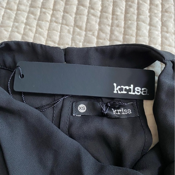 Krisa Black Draped Neck Sleeveless Top. Size XS - Picture 11 of 13